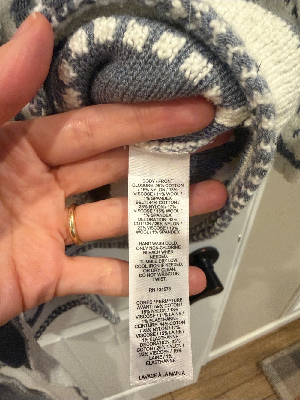 Vineyard Vines White and Light Blue Intarsia Nautical Cardigan Large NWT - Picture 13 of 16